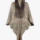 Open Front Fringe Hem Poncho