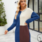Full Size Color Block Dropped Shoulder Sweater Dress