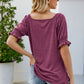 Full Size Short Flounce Sleeve Top