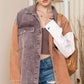 Color Block Collared Neck Jacket