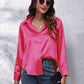 Collared Neck Buttoned Long Sleeve Shirt