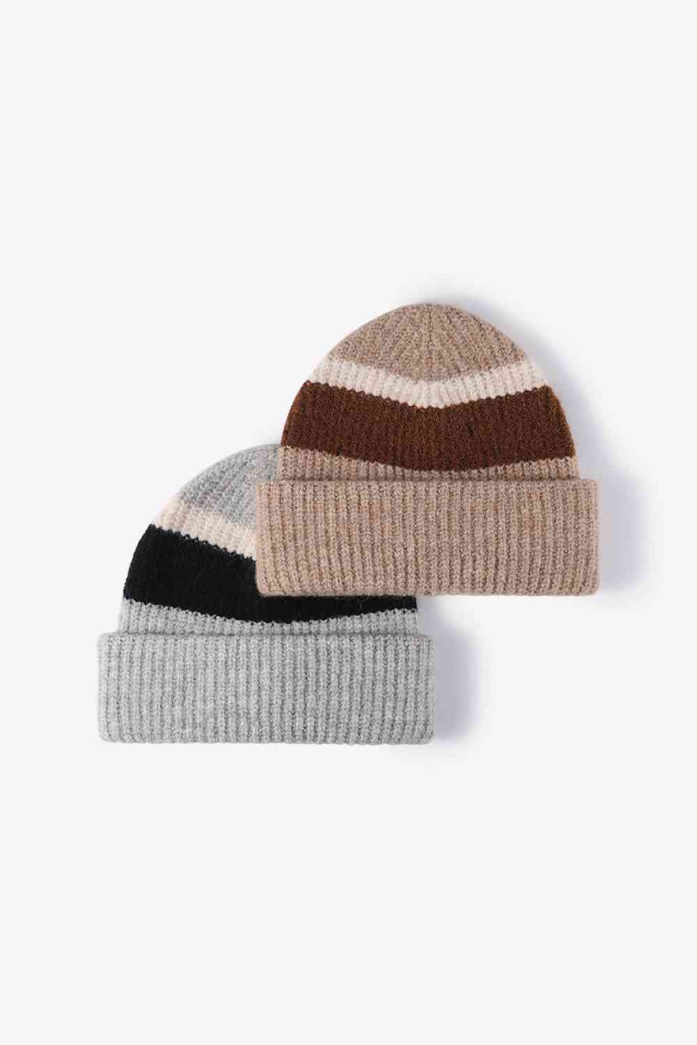 EZBeanie Tricolor Cuffed Hat Knit Beanie