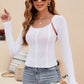 ZELDAMARIE Scoop Neck Long Sleeve Knit Top