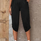 Joselyn Full Size Roll-Tab Capris Pants