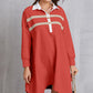 Half Button Handkerchief Hem Dress