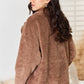 Culture Code Double Breasted Taupe Fuzzy Coat