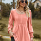 Full Size Puff Sleeve Pleated Blouse