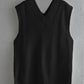 Zoe&Hannah Ribbed V-Neck Sleeveless Sweater Vest