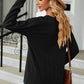Decorative Button V-Neck Long Sleeve T-Shirt