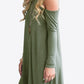 Women's Full Size Cold-Shoulder Long Sleeve Round Neck Dress