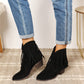 Legend Women's Fringe Cowboy Western Black Ankle Boots