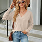 Full Size V-Neck Long Sleeve T-Shirt