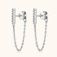 Moissanite 925 Sterling Silver Connected Earrings