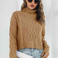 KnitwearTime Turtleneck Dropped Shoulder Sweater