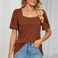 Square Neck Short Sleeve T-Shirt