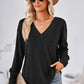 V-Neck Dropped Shoulder T-Shirt