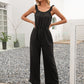 Round Neck Sleeveless Jumpsuit with Pockets