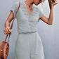 SavannahJayJumpers Lace Trim V-Neck Romper