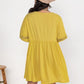 Plus Size Eyelet Swiss Dot Half Sleeve Mini Dress
