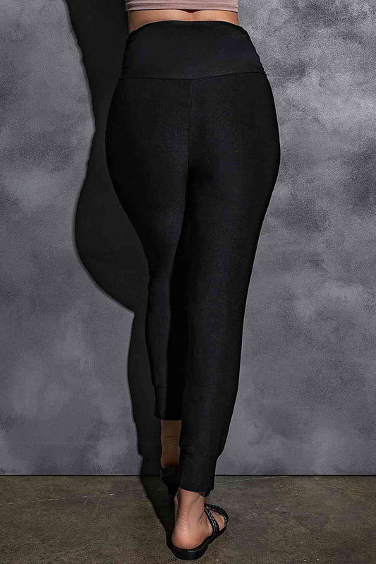 BasicBabe High-Rise Wide Waistband Joggers