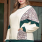 Women's BeautyEve Plus Size Leopard Waffle-Knit Long Sleeve T-Shirt