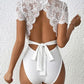 Lace Backless Round Neck Bodysuit