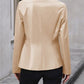 Button Up Collared Neck Blazer