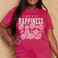 Simply Love Full Size CREATE HAPPINESS Graphic Cotton T-Shirt