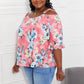 Women's Sew In Love Full Size Fresh Take Floral Short Sleeve Cold-Shoulder Top