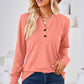Notched Long Sleeve T-Shirt
