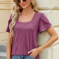 Square Neck Short Sleeve T-Shirt