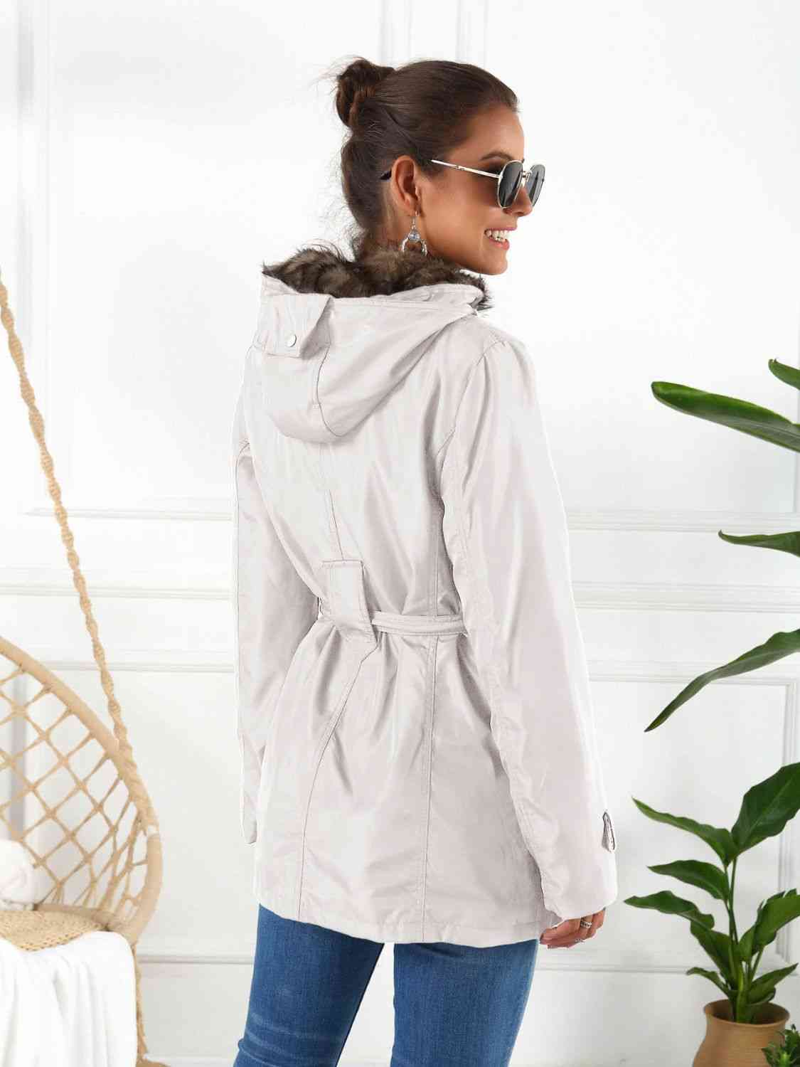 Skylar Full Size Hooded Jacket with Detachable Liner (Three-Way Wear)