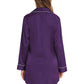 Full Size Button Up Lapel Collar Night Dress with Pocket