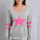 Laura Jay Star Scoop Neck Dropped Shoulder T-Shirt