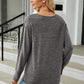 Full Size V-Neck Long Sleeve T-Shirt