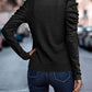 Full Size Decorative Button Puff Sleeve T-Shirt