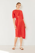 Marina West Swim Pleated Dolman Sleeve Dress *
