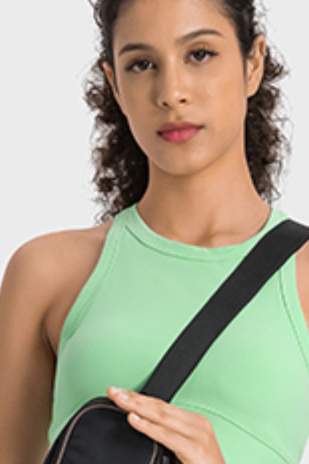 Racerback Cropped Sports Tank