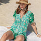 Tied Printed Short Sleeve Romper
