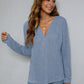 Beauteous Dropped Shoulder High-Low Waffle-Knit Top