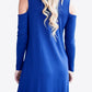 Women's Full Size Cold-Shoulder Long Sleeve Round Neck Dress