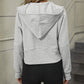 Malibu Dreams Zip-Up Raglan Sleeve Hoodie with Pocket