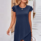 Full Size Flutter Sleeve Tulip Hem Dress