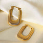 Good Luck Charm Screw-Thread U-Shaped Earrings