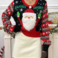 Christmas SANTA'S FAVORITE Graphic Long Sleeve Sweater