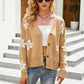 Flower Pattern Button Front Cardigan