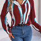 Printed Button Up Long Sleeve Shirt