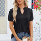 Notched Short Sleeve T-Shirt