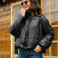 Full Size Zip-Up High Neck Puffer Jacket