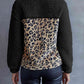Leopard Quarter-Snap Teddy Sweatshirt